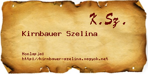 Kirnbauer Szelina névjegykártya